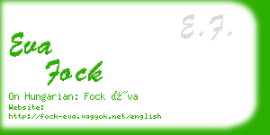 eva fock business card